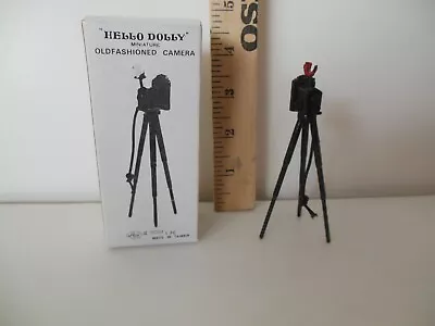 Vintage Dollhouse Miniatures Hello Dolly Old-fashioned Camera   1:12 New W/box • $18.99