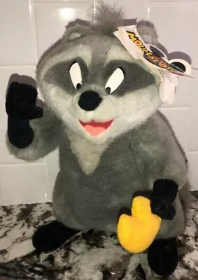 Rare DISNEY Land 12  Pocahontas Meeko RACOON Vintage Plush W Tags Park Edition • $24.99