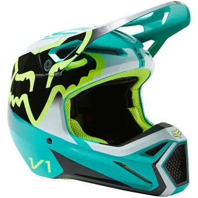 NEW Fox V1 Leed Teal Kids Motocross Dirt Bike Helmet • $199