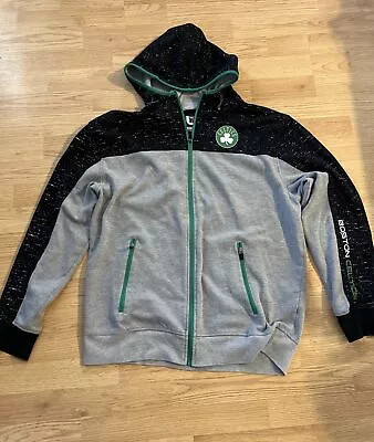 VINTAGE NBA Boston Celtics Active Full Zip Men’s Hoodie XL Grey/black Front Zip • $24.99