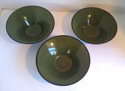 Set Of 3 Gabbay FUSION WASABI Green Soup Cereal Bowls Gibson 7  USA  • $31.99