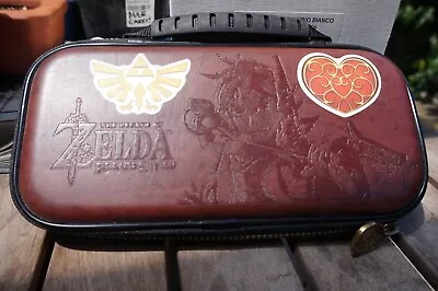 Nintendo Switch Legend Of Zelda Breath Of The Wild Brown Leatherish Console Case • $19.99