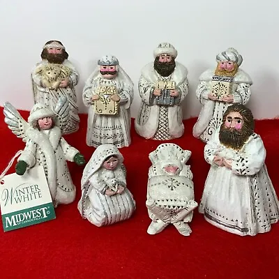 Midwest Of Cannon Falls Nativity Set Winter White 8 Piece Complete Pam Schifferl • $99