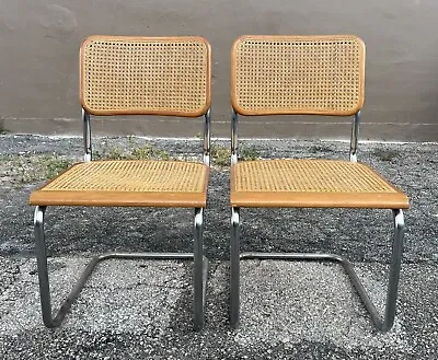 Mid-Century Modern Italian Cesca Side Chairs - A Pair • $550