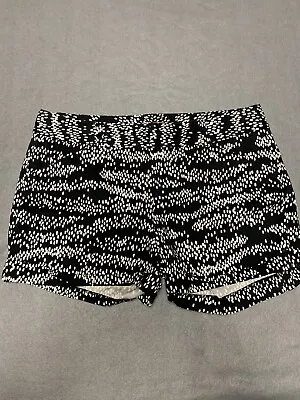 Elle Chino Shorts Women’s 14 Black White Cotton Spandex • $6.60