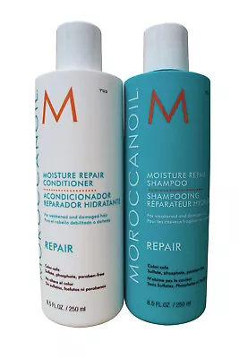 Moroccanoil Moisture Repair Shampoo & Conditioner Set Weak & Damaged Hair 8.5 OZ • $36