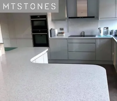White Glitter Quartz I High Quality Worktops Kitchen Worktop  Sample 10 Cm X 10 • £2