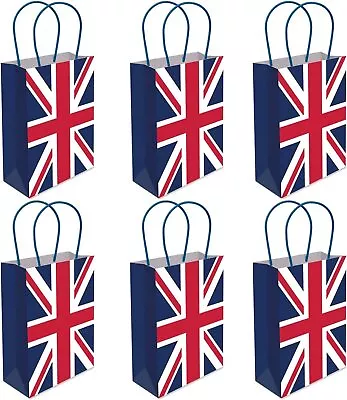£3.85 • Buy Union Jack Flag Handle Bags Kings Coronation Souvenir & Gift Strong Paper Bags