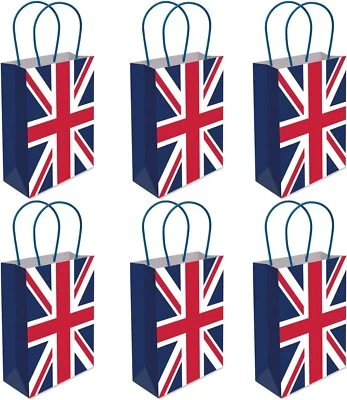 £3.85 • Buy Union Jack Flag Handle Bags Kings Coronation Souvenir & Gift Strong Paper Bags