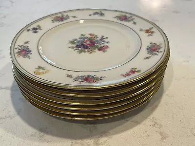 Set Of 6 Vintage Rose Of Lamberton 6.25  Dessert Pie Plates Ivory China • $30