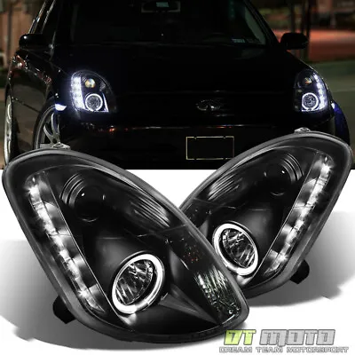 Black For 2003-2004 G35 G35X Sedan LED DRL Halo Projector Headlights Headlamps • $248.99