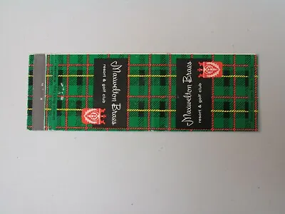 U207 Matchbook Cover Maxwelton Braes Resort & Golf Club Baileys Harbor WI Wiscon • $4.99