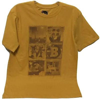 Mambo T-shirt Mens M Yellow Surf Logo Gold Letters Dog Australia Graphic • $10.99