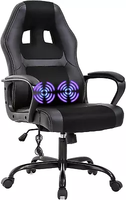 PC Gaming Chair Massage Office Chair Ergonomic Desk Chair Adjustable PU Leather  • $106.67