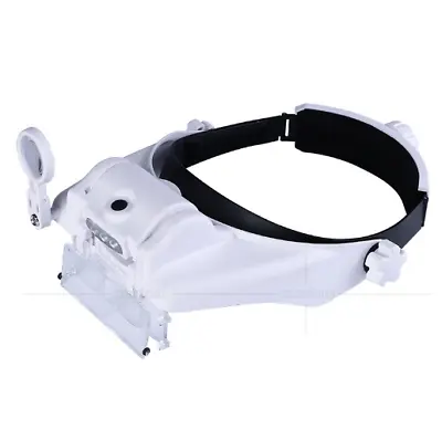 Lighted Head Magnifying Glasses Visor Headset With Light Headband Magnifier • $21.69