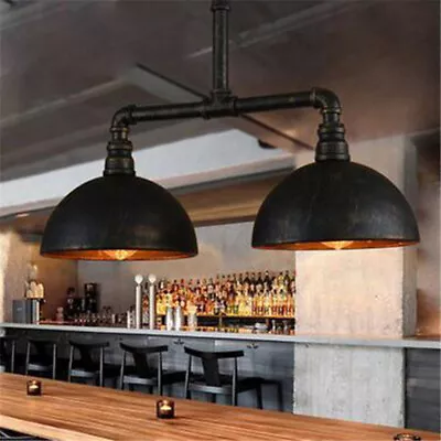 Warehouse 2-Lights Large Pendant Ceiling Light Fixture Vintage Barn Chandelier • $98.90