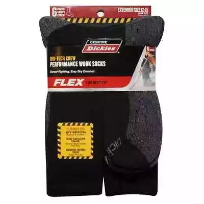 Genuine Dickies Men's Dri-Tech Crew Socks 6-Pack • $13.90