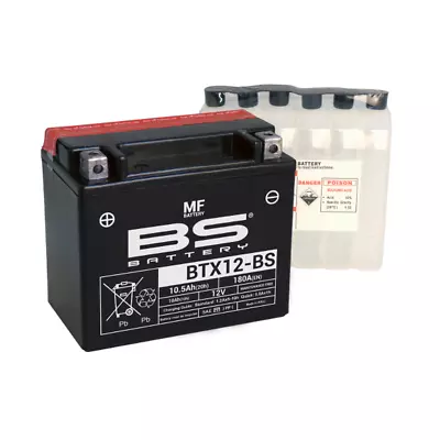 Battery Kawasaki BS Like Yuasa YTX12-BS Charged Kle 500 1991-2007 • £79.61