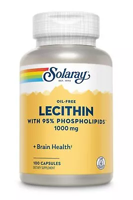 Solaray Lecithin 1000 Mg De-Oiled 100 Capsule • $13.04