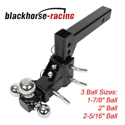 Hd 3 Ball Adjustable Drop-turn Trailer Tow 2  Hitch Mount Towing Truck Solid • $95.99
