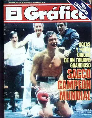 UBALDO SACCO World Champion 1985 - Vs Hatcher Magazine Boxing Argentina • $24.99