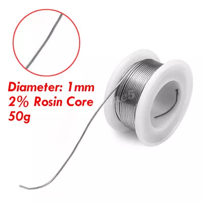 50g Tin Wire Soldering Solder Fluxed Core Electronics Lead Flux 1mm UK • £3.79