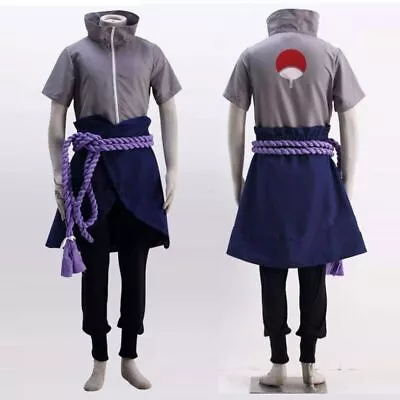 NARUTO Uchiha Sasuke Cosplay Costume Anime Uniform Christmas Men Party Role Play • $94.58