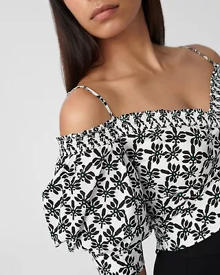 Diane Von Furstenberg Trellis Medium Black Margaret Top Size 10 $268 NWT • $127.38