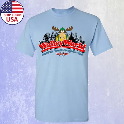 WALLEY WORLD FUNNY LAMPOONS MOVIE FILM Logo Men's Light Blue T-shirt Size S-5XL • $17.99