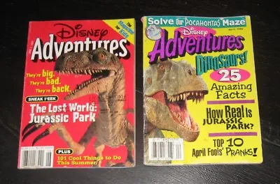Lot Of 2 Disney Adventures Magazines JURASSIC PARK Jeff Goldblum • $20