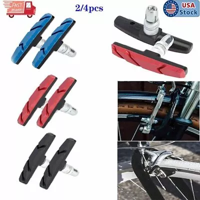 2/4Pcs V Type Brake Pads Shoes For BMX Road MTB Bike Bicycle Road Cycling 70mm • $6.59