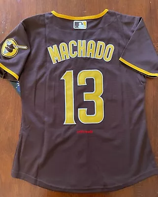 WOMENS 2024 MANNY MACHADO SAN DIEGO PADRES STITCHED JERSEY BROWN S M L XL Friars • $59.80