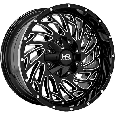 HardRock H710 Attack 20x10 5x5 /5x5.5  -19mm Black/Milled Wheel Rim 20  Inch • $274