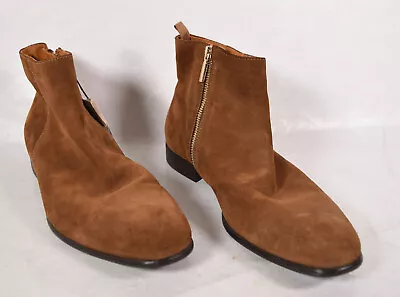 Zara Mens Brown Suede Ankle Leather Boots 43  • $50