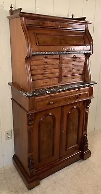 Antique Victorian Walnut Cash And Sons Dental Cabinet • $3950