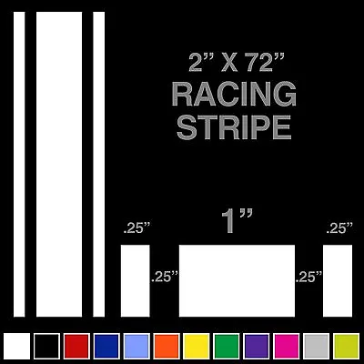 2  X 72  Vinyl Racing Stripe Pinstripe Decals Stickers *14 COLORS* Stripes • $9.59