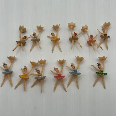 12 Vintage Candle Cake Toppers Ballerina Dancer  Decorations Bakery 1960’s #4 • $9.99