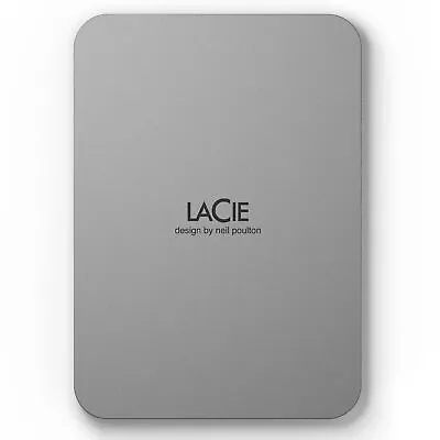 LaCie Mobile Drive 1TB External Hard Drive Portable - Moon Silver USB-C 3.2  • £116.87