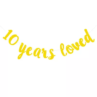  Birthday Banner Decorations Happy 10th Anniversary Shiny Party Decorate • £5.19