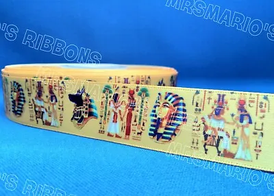 Pharaoh Egyptian Hieroglyphics Satin Cake/craft/hair Ribbon @ MrsMario's *NEW* • £1.79