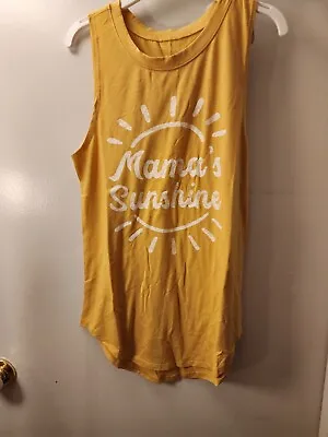 Isabel Maternity Womens Yellow Sleeveless Tank Top Size XS Mama's Little Sunshin • $3.99