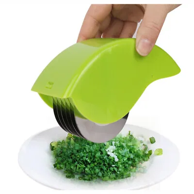 Herb Roller Mincer Manual Hand Scallion Chive Mint Cutter Stainless Steel Blade • £5.58