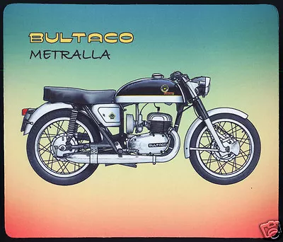 1 X BULTACO METRALLA  MOTOR CYCLE MOTORCYCLE  MOUSE MAT OR SMALL TABLE MAT • $12.95