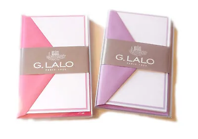 Luxury Stationery Card Envelope Set 10 G. Lalo Note Flat Single Thick France NIP • $12.99