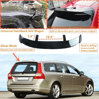 For 2008-2009 Volvo V70 Gloss Black GT-Style Rear Roof Spoiler Wing Universal • $83.99