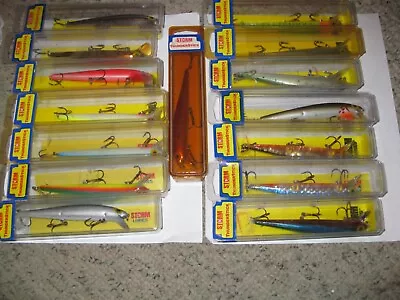 15 Different Storm AJ Thunderstick Rare Colors NIB Pre Rapala Stick Bait Lure • $209