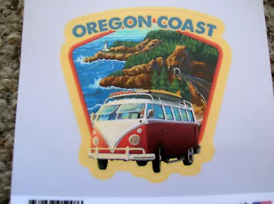 Lincoln City Surf Shop Oregon Coast Vw Bus Surfing Sticker Surfboard Longboard  • $6