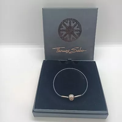 Thomas Sabo Karma Bracelet Black In Stirling Silver Ag925 New In Box Never Worn • $39