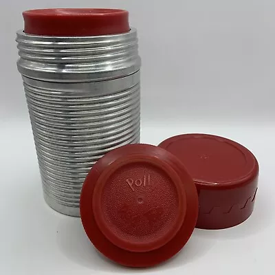 Vintage 60’s Aluminum Thermos 5086 Wide Mouth Vacuum Bottle Small 8 Oz. EX • $10.95