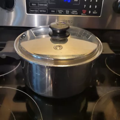 Saladmaster 18-8 Tri-Clad Stainless Steel 3 Qt Pot With Lid • $55